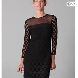 Diane Von Furstenberg Black Long Sleeve Emmy Dress